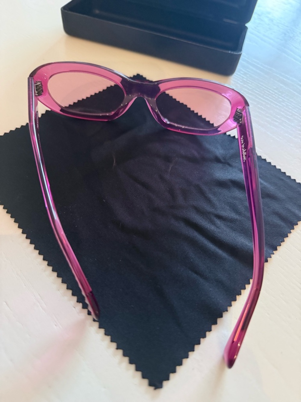 Sun Buddies Eyewear - Transparent Pink Oval Sunglasses - Sold out online - Picture 8 of 10